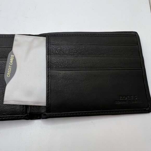 Rolfs Mens Black Leather Billfold Wallet - Picture 1 of 6